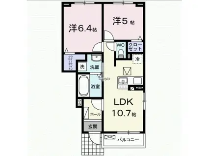 アンシャンテ(2LDK/1階)の間取り写真