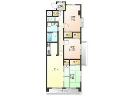 ザ・ミレニアムタワー(3LDK/5階)の間取り写真