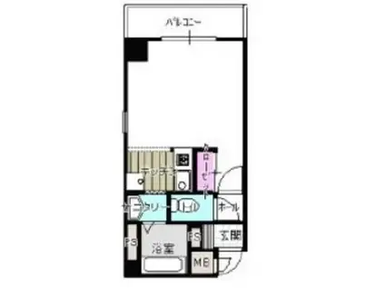 ソレイユ天神南(ワンルーム/5階)の間取り写真