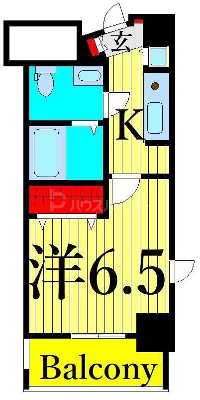カスタリア三ノ輪(1K/4階)の間取り写真