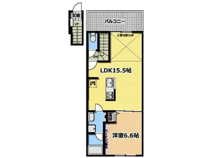 BRILLIANT JO-1(1LDK/2階)の間取り写真