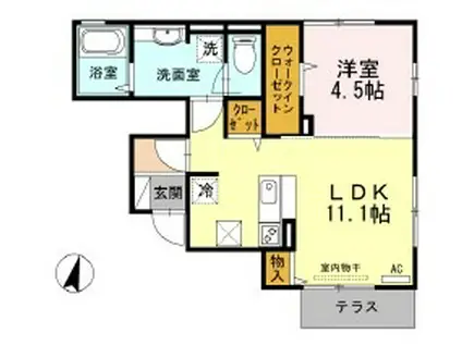 アンデルセンハウス-II(1LDK/1階)の間取り写真