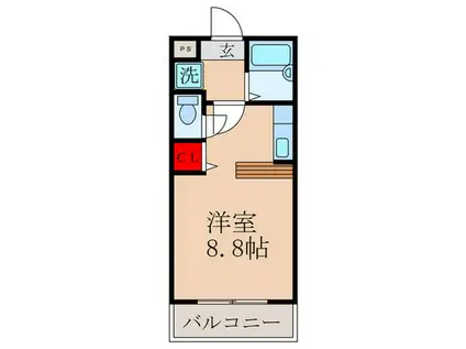 サングリア(ワンルーム/2階)の間取り写真