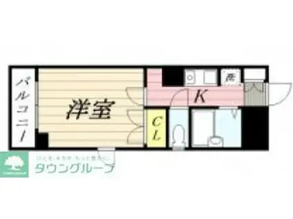 グラッドヒルズ明大前(1K/2階)の間取り写真