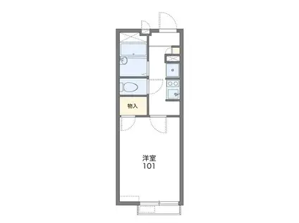 レオパレス日野本町(1K/2階)の間取り写真