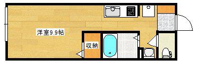 リバーノース川内(ワンルーム/1階)の間取り写真