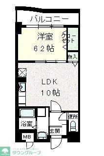 ラポール西大島イースト(1LDK/5階)の間取り写真