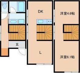 INHERIT木町通(2LDK/1階)の間取り写真