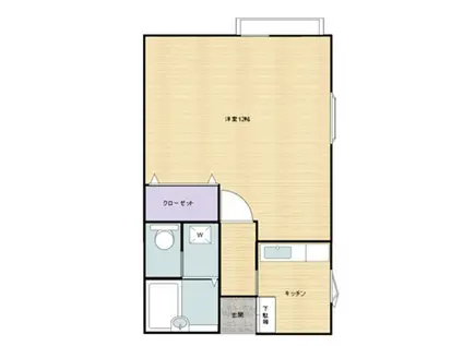 サンラフォーレ(1K/2階)の間取り写真