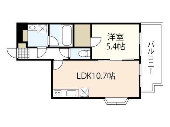 FELICE緑井(1LDK/3階)の間取り写真