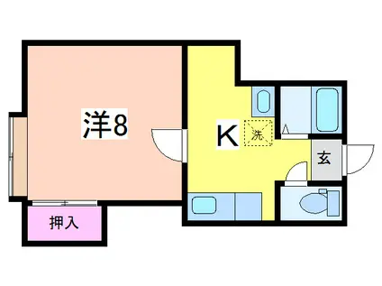 サンライフ(1K/2階)の間取り写真