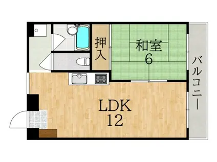 アゼリアヒルズ(1LDK/3階)の間取り写真
