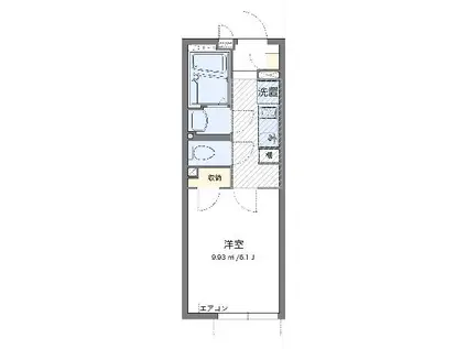 クレイノアナベル(1K/3階)の間取り写真