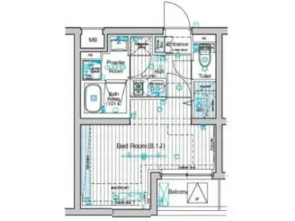 ブライズ下丸子ドゥエ(1K/1階)の間取り写真
