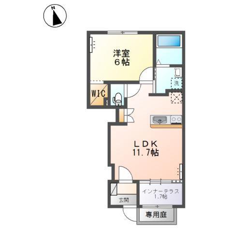 エス・ハウス(1LDK/1階)の間取り写真