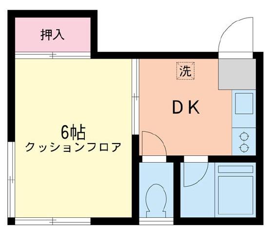 清和ハイム(1K/1階)の間取り写真