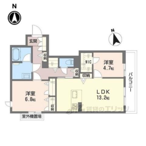 ゴードヴィラ(2LDK/1階)の間取り写真