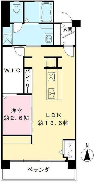 コーポ林(1LDK/1階)の間取り写真