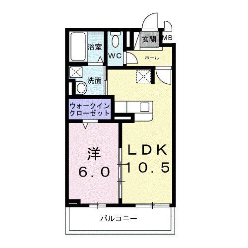 メゾンSG(1LDK/3階)の間取り写真