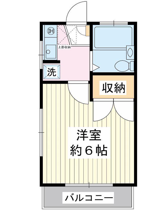 KASUMIハイツ(1K/2階)の間取り写真