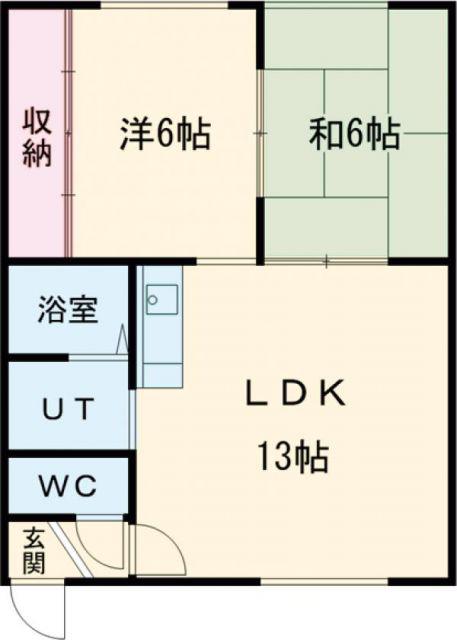 コーポ嶋(2LDK/2階)の間取り写真