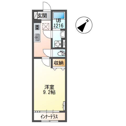 TISSAGE(1K/1階)の間取り写真