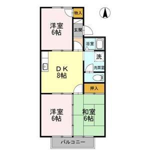 ビューラー宮田(3DK/2階)の間取り写真