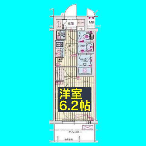 プレサンス東別院セレニス(1K/9階)の間取り写真