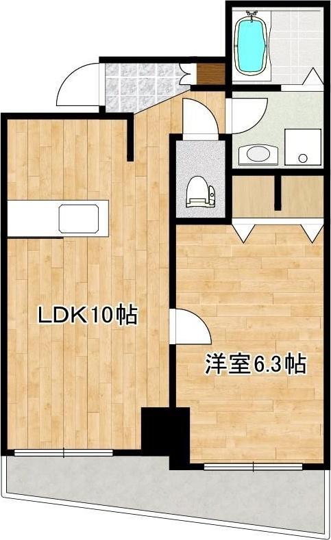 トウイナーズマンション(1LDK/11階)の間取り写真