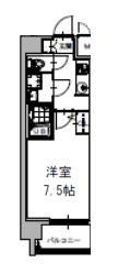S-RESIDENCE福島GRANDE(1K/10階)の間取り写真