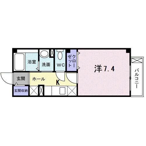グレイス(1K/2階)の間取り写真