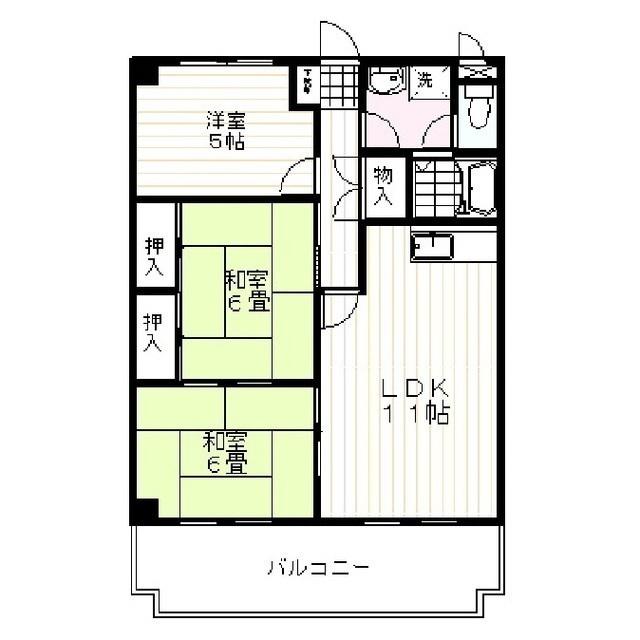 グッドウィル(3LDK/3階)の間取り写真