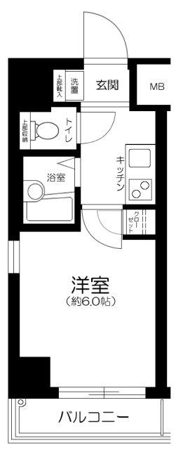 プレール・ドゥーク大森(1K/5階)の間取り写真