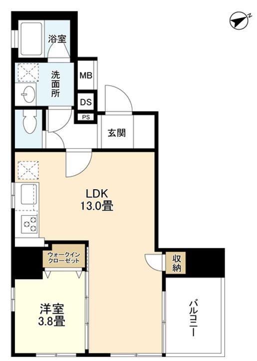 リバーレ浅草駒形(1LDK/6階)の間取り写真