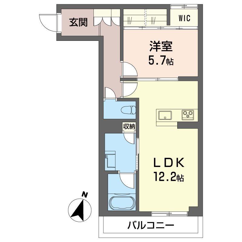 KSII(1LDK/1階)の間取り写真