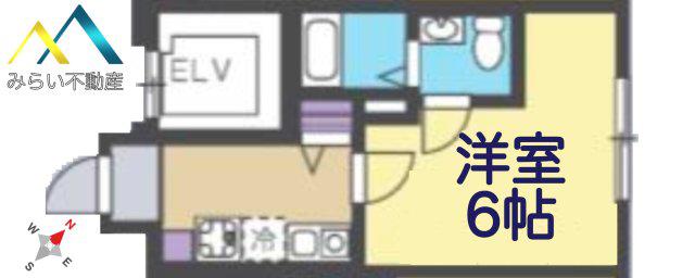 EAU・CLAIR HODOGAYA(1K/4階)の間取り写真