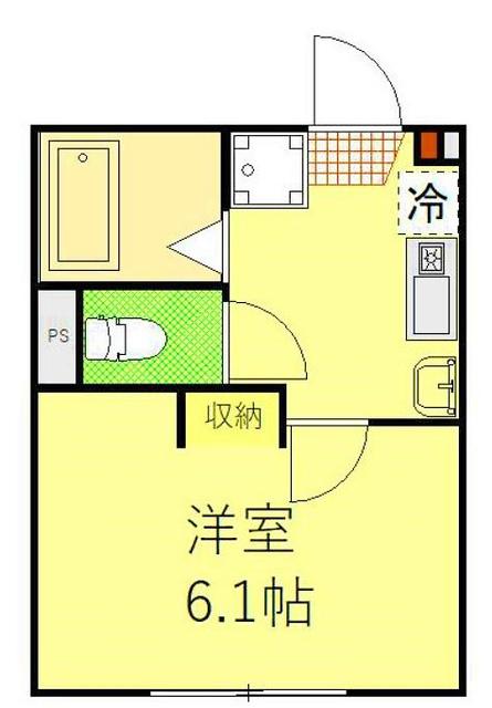 ブリスノード向ヶ丘遊園(1K/2階)の間取り写真