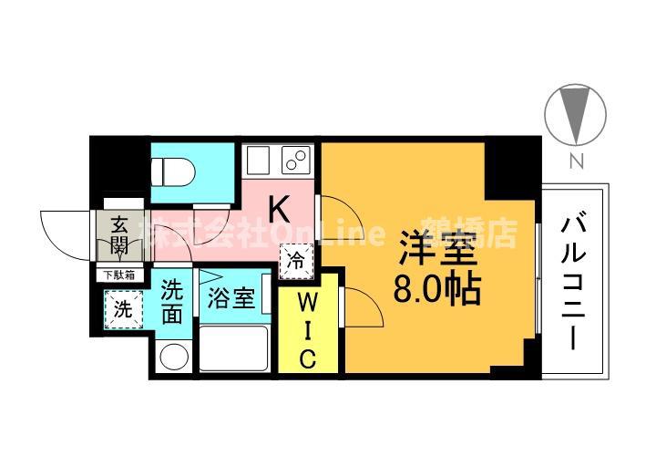 SPコート大阪城東(1K/8階)の間取り写真