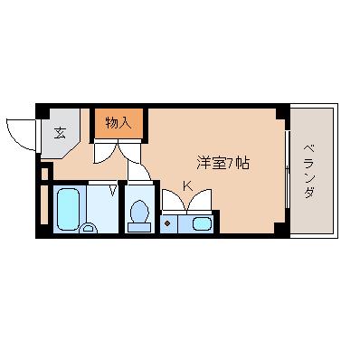 サンふくむらびる パートII(ワンルーム/3階)の間取り写真