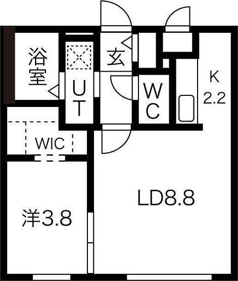 HILLS SAPPOROIII(1LDK/3階)の間取り写真