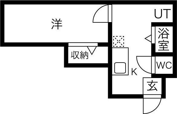 レガーレ長居公園(1K/3階)の間取り写真