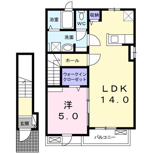 チェリオ(1LDK/2階)の間取り写真