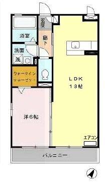ルミエール(1LDK/3階)の間取り写真