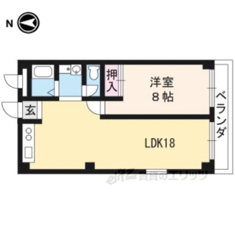 エリッツ5TH(1LDK/5階)の間取り写真