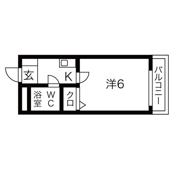 かんまつ728ハイツ(1K/5階)の間取り写真