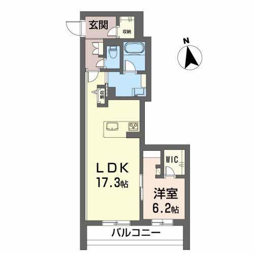 シャーメゾンプレミアス下助任(1LDK/2階)の間取り写真