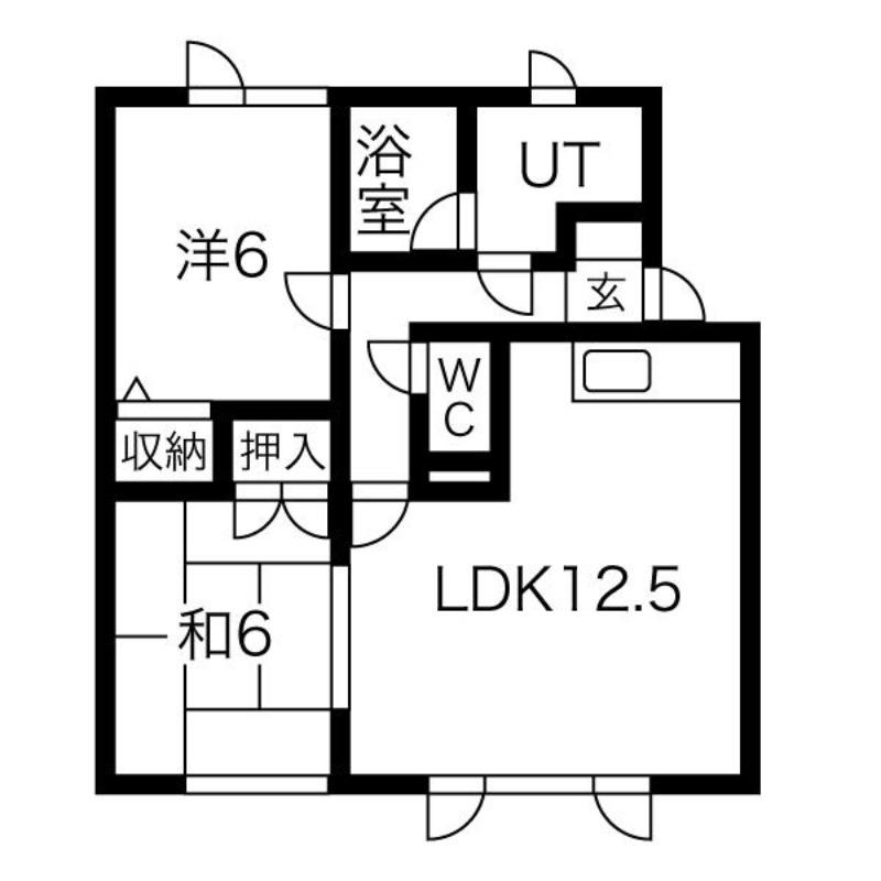 藤野マンション(2LDK/1階)の間取り写真