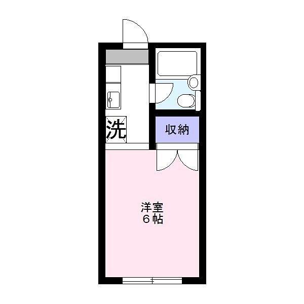 本郷ハイツ(1K/1階)の間取り写真