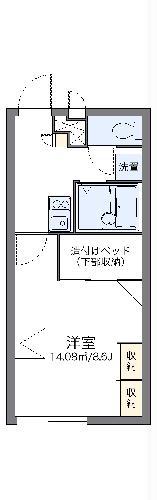 レオパレスヒメフィール(1K/2階)の間取り写真