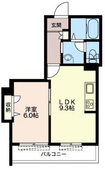 GRAND REVE(1LDK/1階)の間取り写真